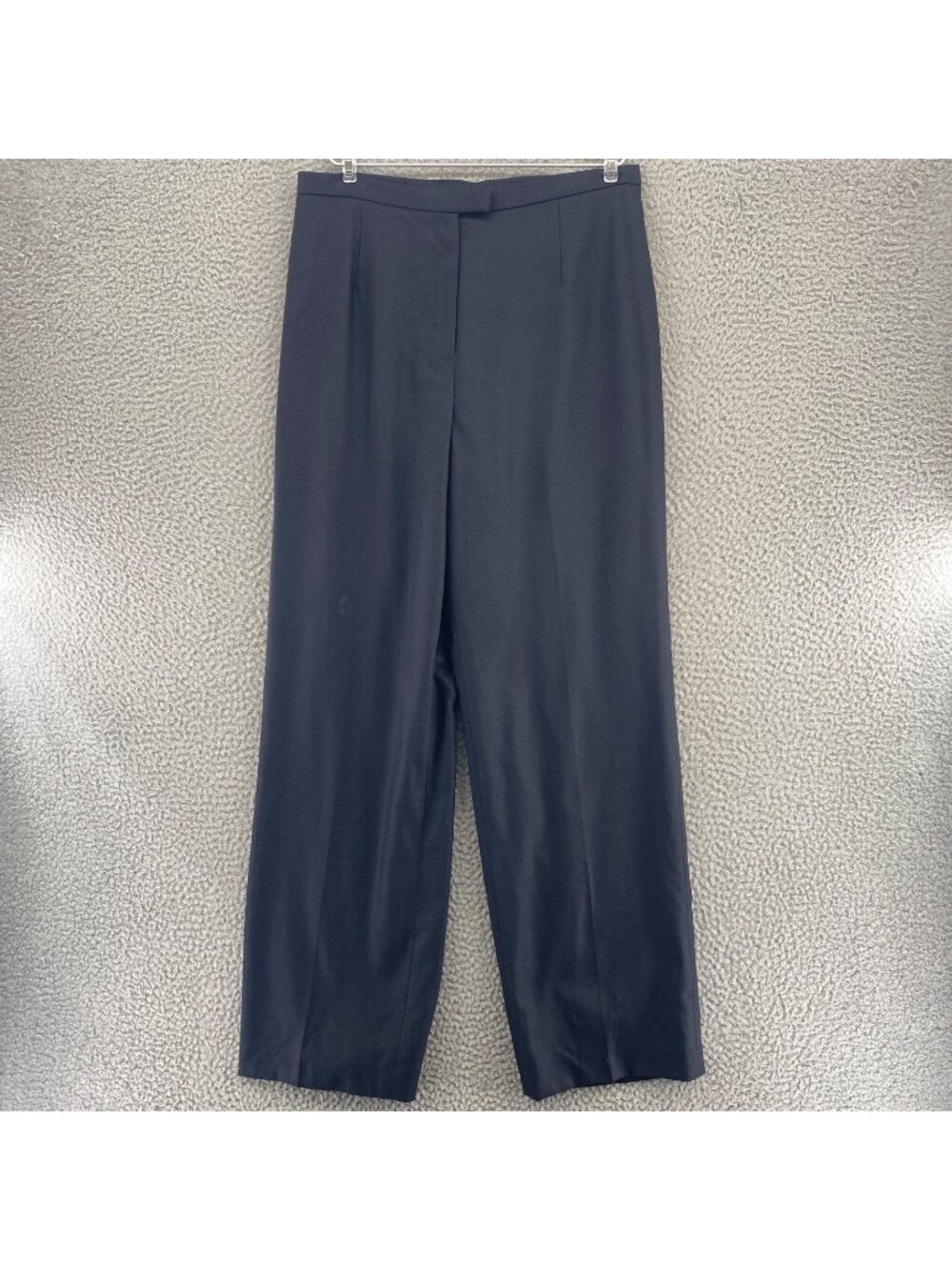 Talbots Pants Womens 12 Gray Wool Silk Stretch Straight Leg Office Career Work